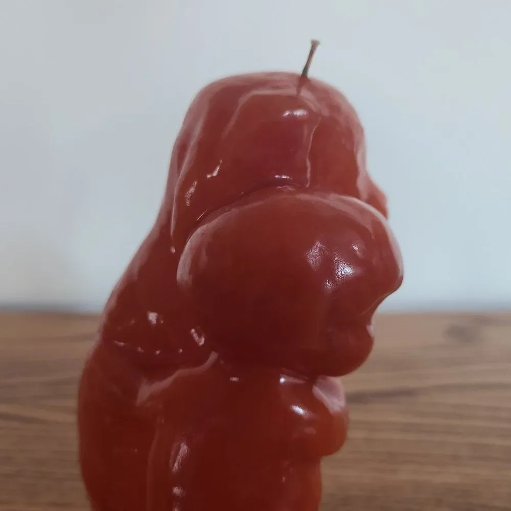 Vintage Novelty Wax Candle - BOY AND GIRL WITH DOG - Vintage Rare UNIQUE